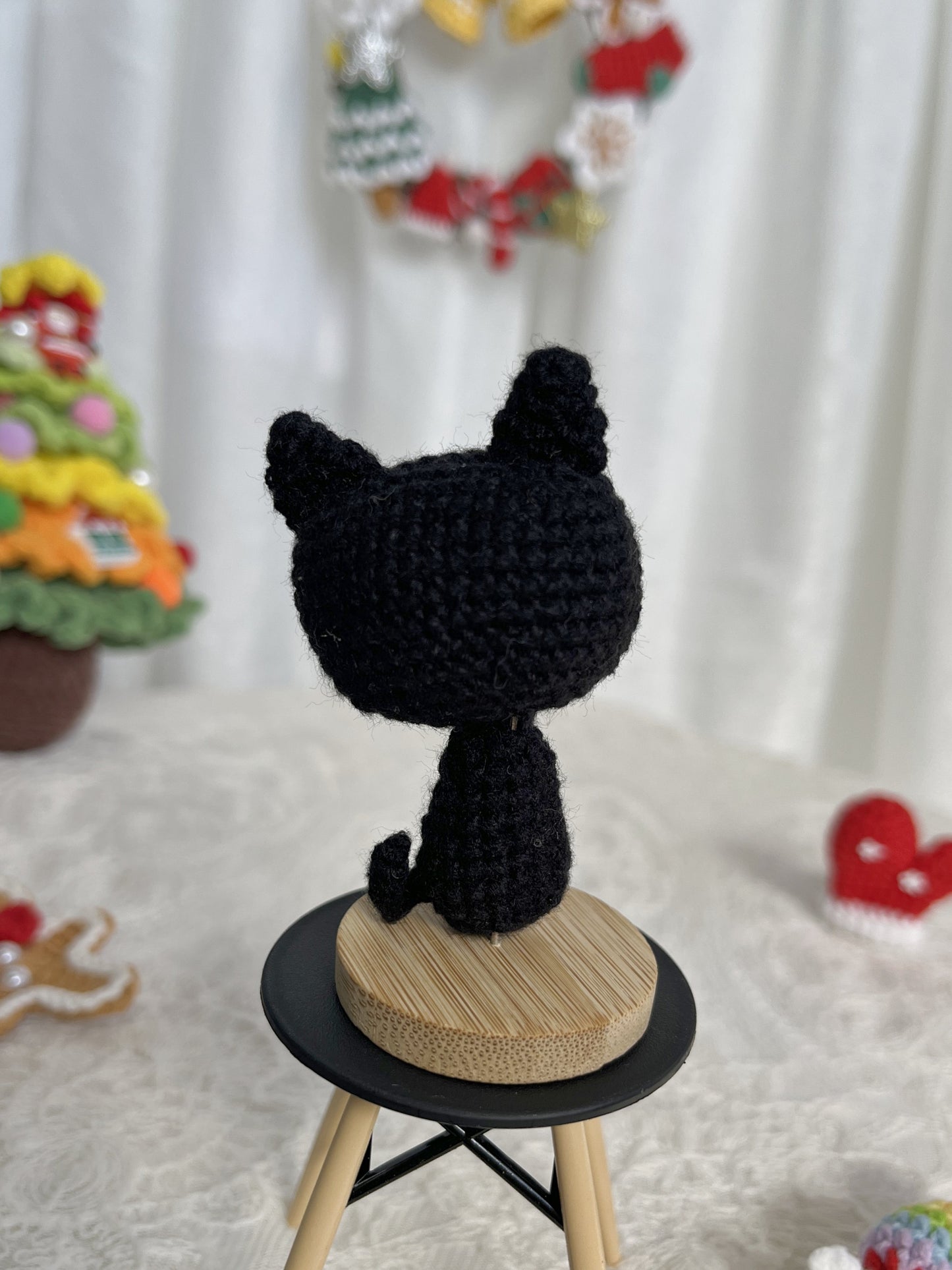 Cat | Handmade Crochet Cat Kitty Amigurumi doll Plushies Christmas Thanksgiving Gift Decor Gift for Family Friends Keychain