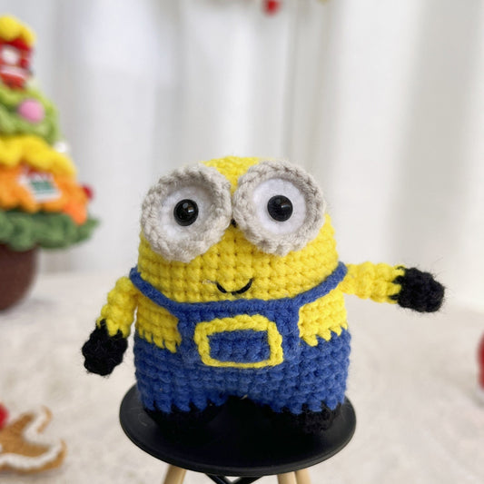 Minion | Handmade Crochet Minion Despicable Amigurumi doll Plushies Christmas Thanksgiving Birthday Gift Office Decor Gift for Family Girlfriend Kids Girl Friends Keychain