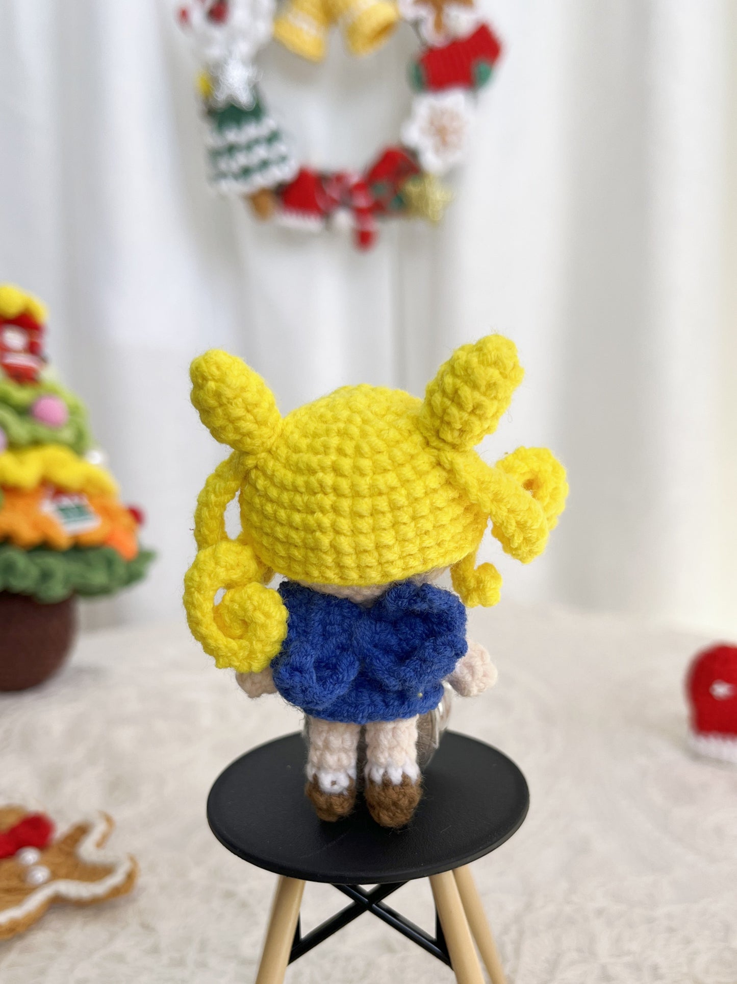 Sailor Moon | Handmade Crochet Sailor Moon Amigurumi doll Plushies Christmas Thanksgiving Birthday Gift Office Decor Gift for Family Girlfriend Kids Girl Friends Keychain