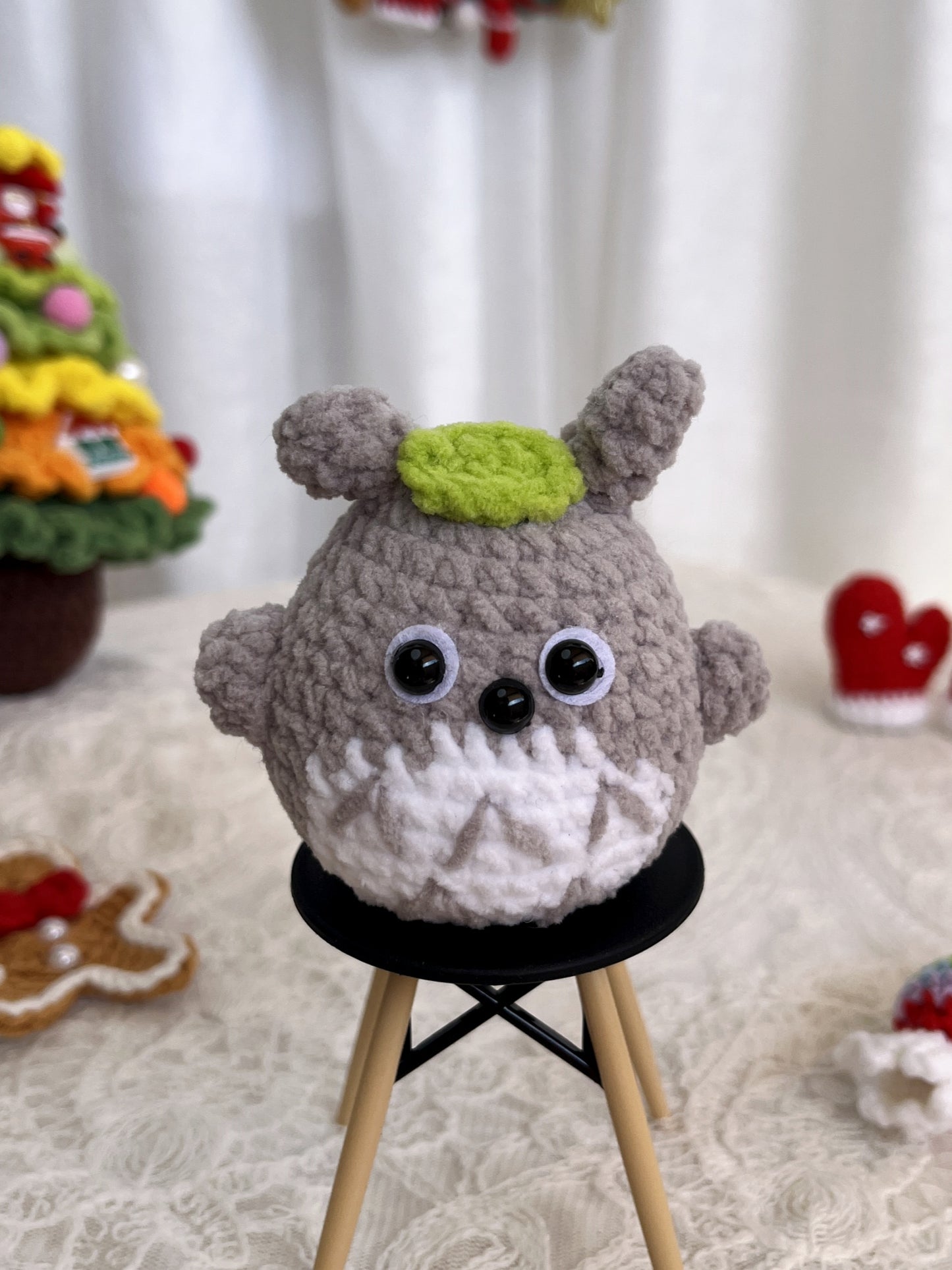 Totoro | Handmade Crochet Spirited Away Amigurumi doll Plushies Christmas Thanksgiving Birthday Gift Office Decor Gift for Family Girlfriend Kids Girl Friends Keychain