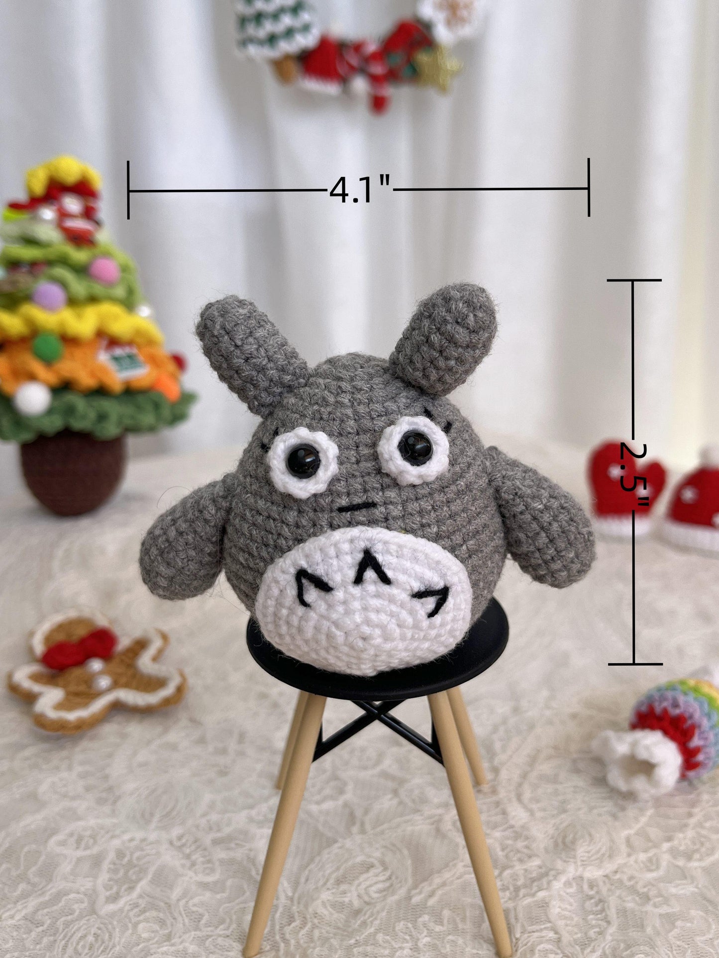 Totoro | Handmade Crochet Spirited Away Amigurumi doll Plushies Christmas Thanksgiving Birthday Gift Office Decor Gift for Family Girlfriend Kids Girl Friends Keychain