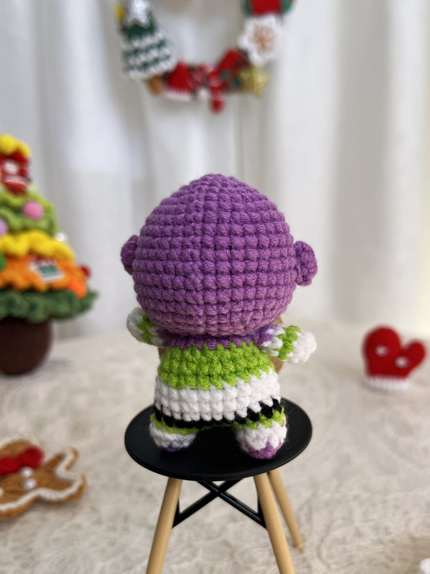 Alien | Buzz Lightyear | Handmade Crochet Toy Story Amigurumi doll Plushies Christmas Thanksgiving Birthday Gift Office Decor Gift for Family Girlfriend Kids Girl Friends Keychain（复制）