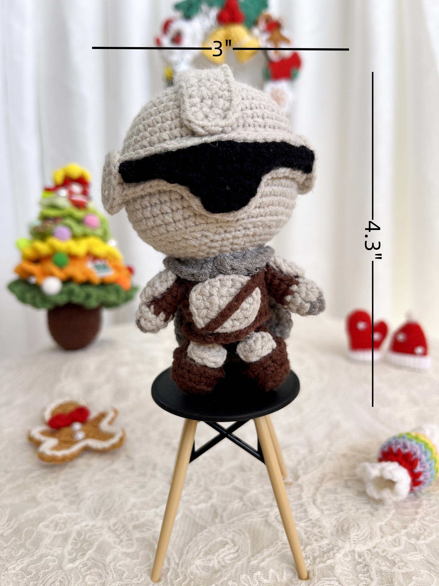 Yoda | Star Wars| Handmade Crochet Baby Yoda | Mandalorian | Darth Vader Amigurumi doll Plushies Christmas Thanksgiving Birthday Gift Office Decor Gift for Family Girlfriend Kids Girl Friends Keychain