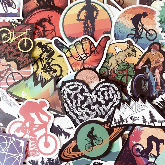 50 Pcs Mountain Bike MTB iBike Outdoors Vinyl Stickers for Bikes Phones Bottles B38S