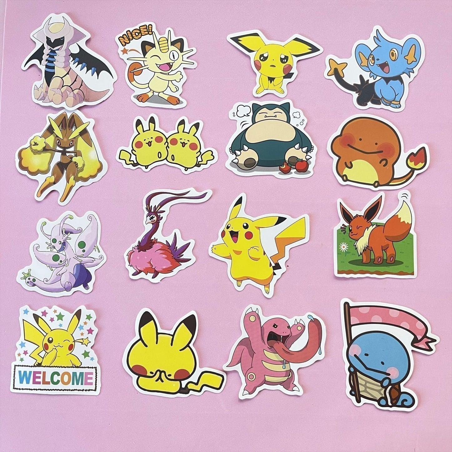 50 Pcs Pokémon Pikachu Pocket Monsters Stickers Nintendo Games for Laptop A17S