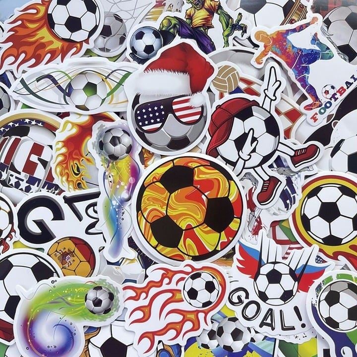 50 Pcs Soccer FIFA Sticker for Athlete Player Laptops Bottle Boyfriend Boy B15S