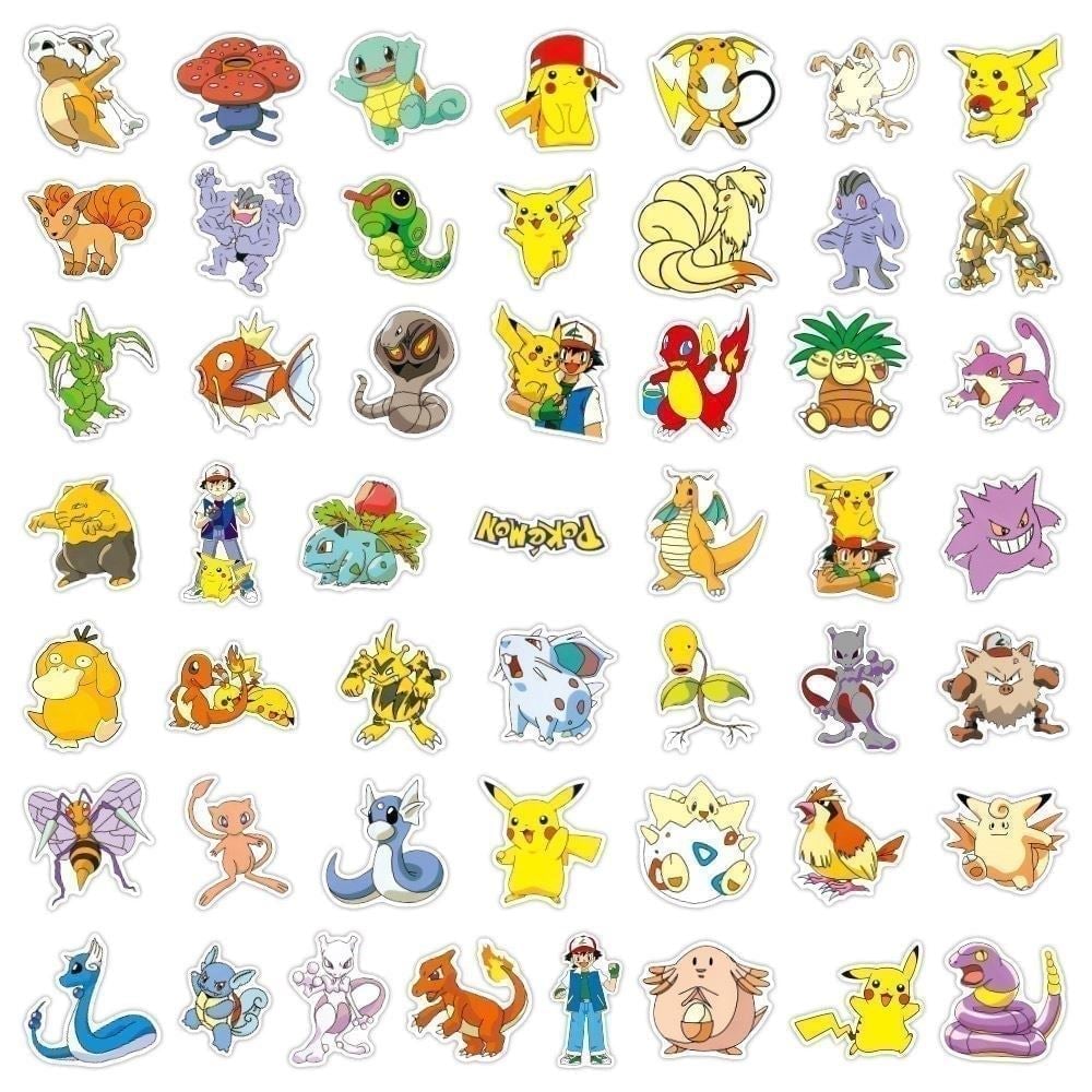 100 PCs Pokémon Pikachu Pocket Monsters Stickers Nintendo Games for Laptop A32L