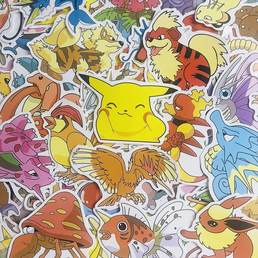 80 Pcs Pokémon Pikachu Pocket Monsters Stickers Nintendo Games for Laptop A10M