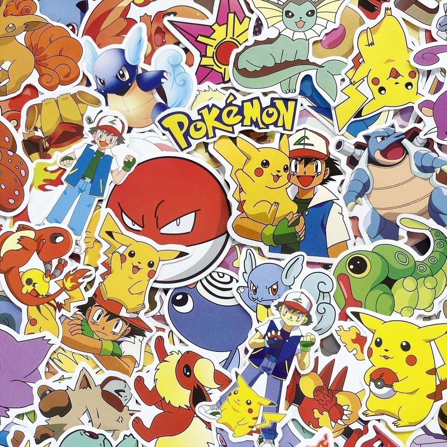 100 PCs Pokémon Pikachu Pocket Monsters Stickers Nintendo Games for Laptop A32L