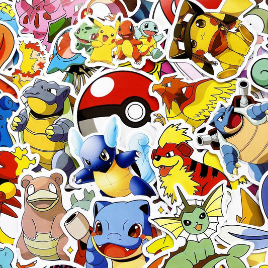 50 PCs Pokémon Pikachu Pocket Monsters Stickers Nintendo Games for Laptop A14S