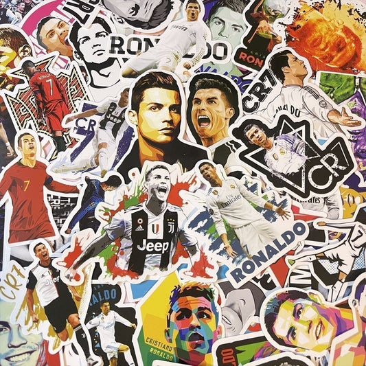 50 Pcs Cristiano Ronaldo CR7 Soccer Player Manchester United Sport Stickers B04S