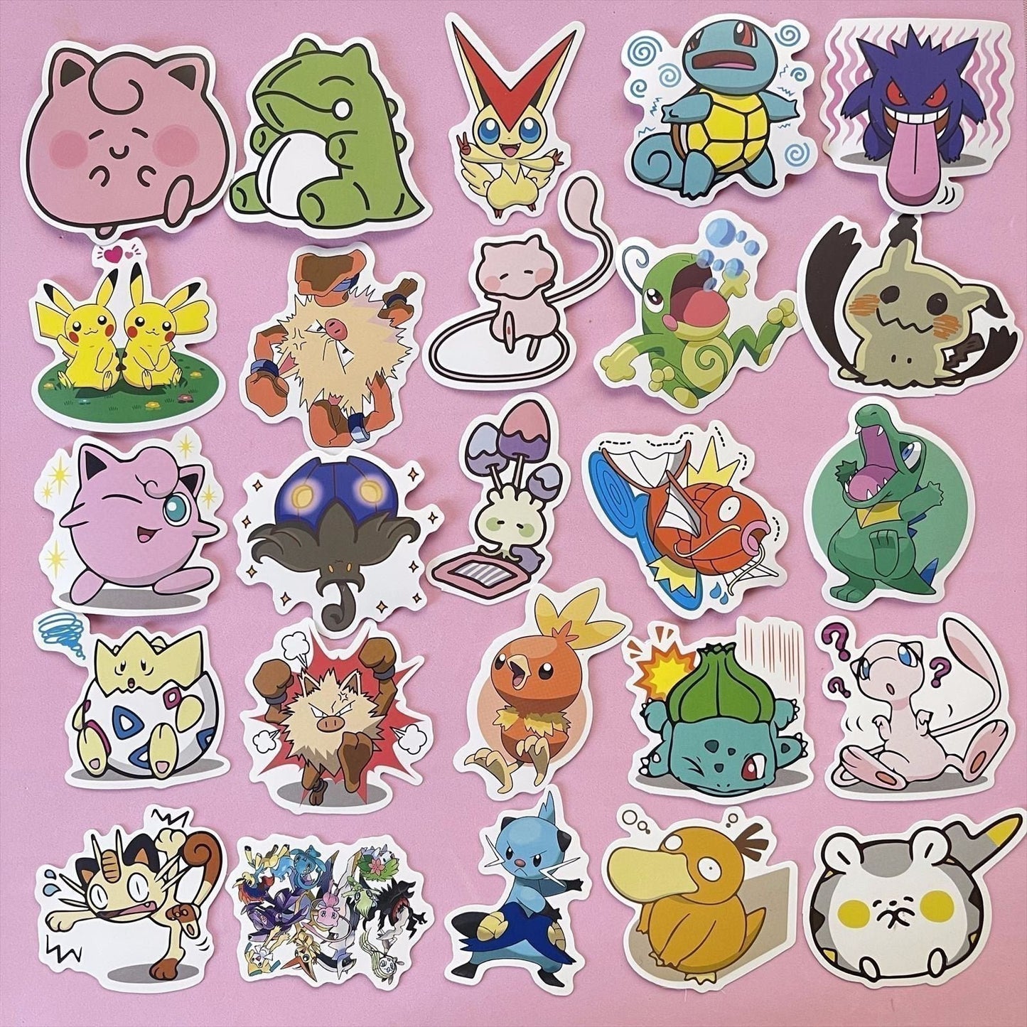 50 Pcs Pokémon Pikachu Pocket Monsters Stickers Nintendo Games for Laptop A17S