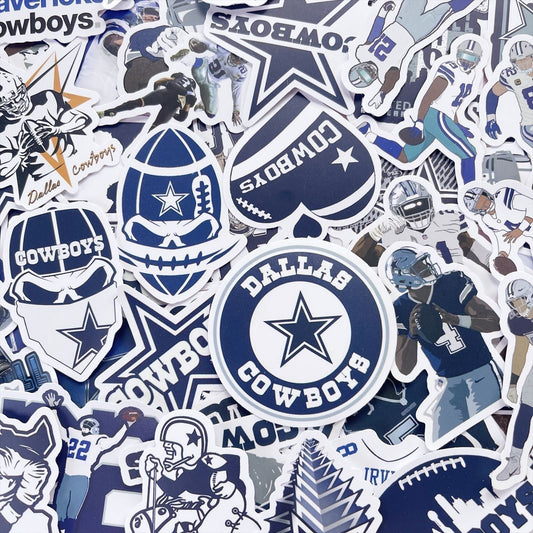 50 Pcs Dallas Cowboy NFL Football Team Sticker Lot Pack Player Bottle Boy B13S