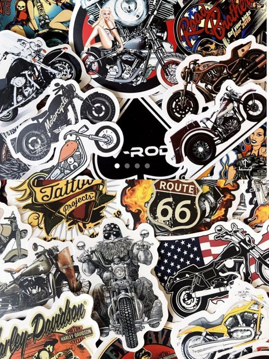 50 Pcs Harley-Davidson Motorcycle Vinyl Stickers for Laptop Helmet(No Dupes)A02S