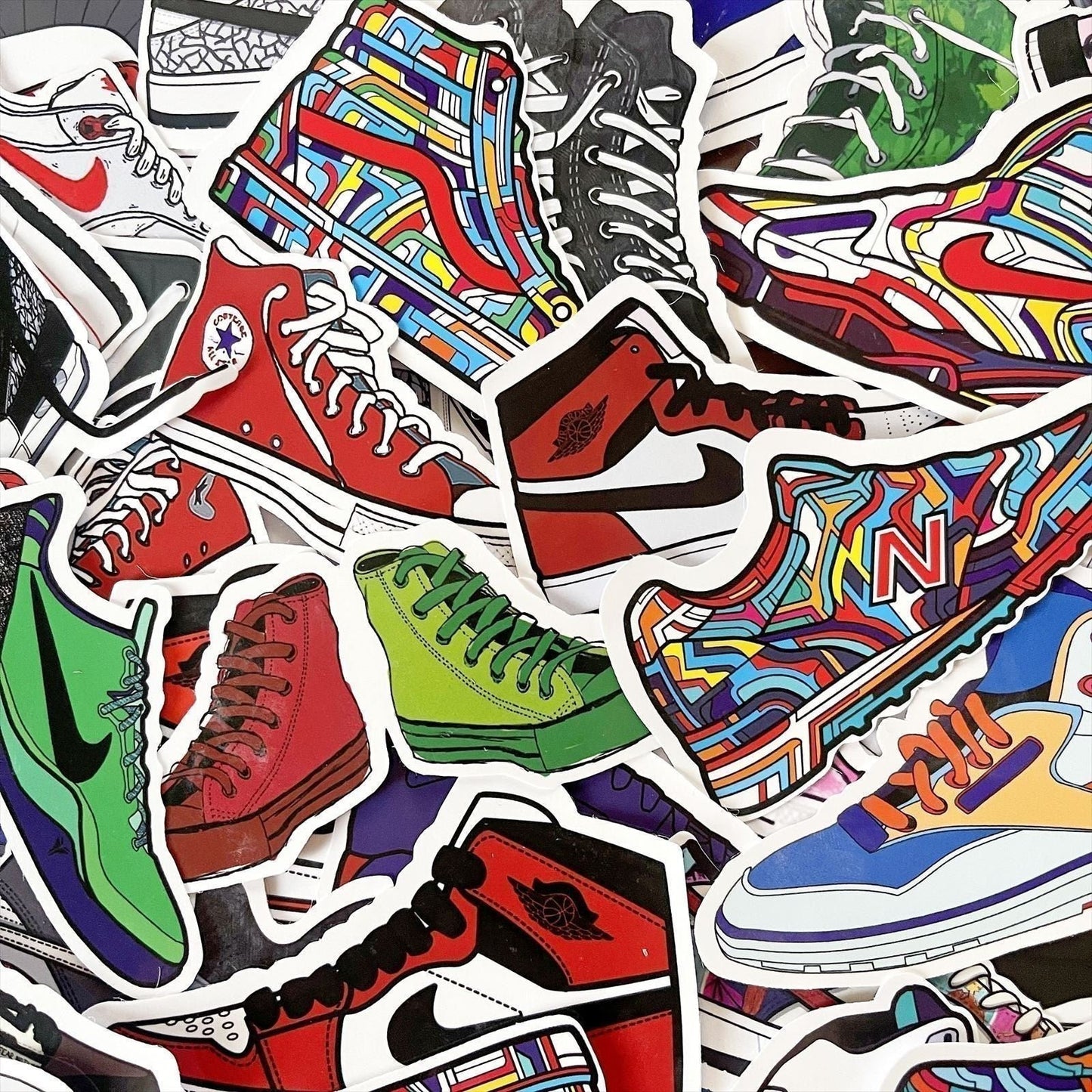 50 PCs Nike Air Force Jordan Sneakers Shoes Stickers for Laptop Skateboard B18S