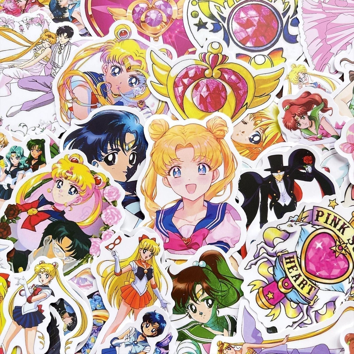 50 Pcs Sailor Moon Princess Luna Anime Aesthetic Stickers for Bottles Girls A19S