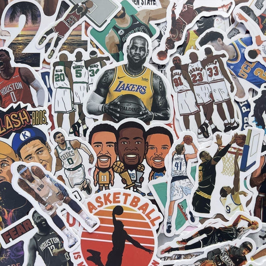 50 Pcs NBA Player MVP All Star Sticker for Bottle Laptop Teen Atheist Decal B16S